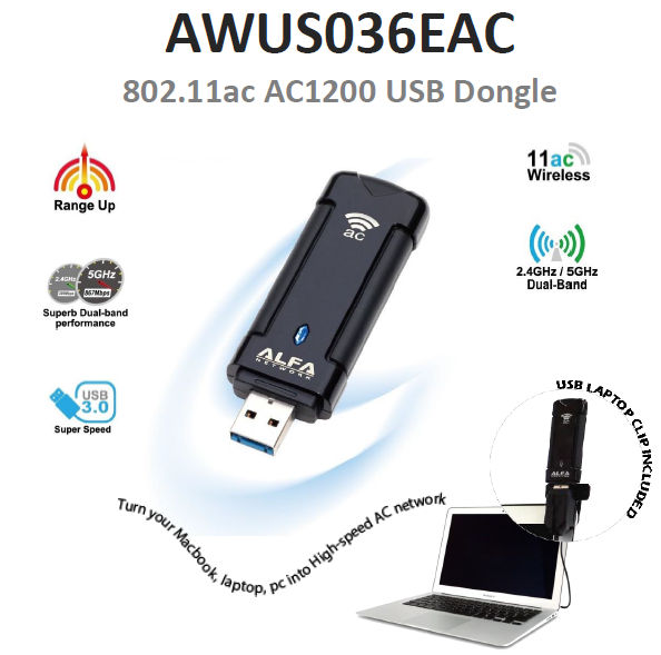 کارت شبکه USB گیرنده وایرلس آلفا AWUS036EAC Alfa