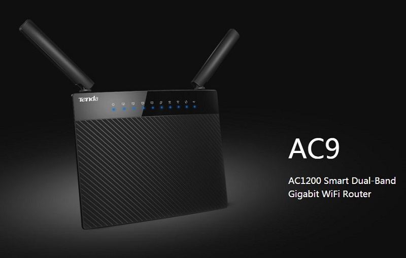 روتر وایرلس چهارپورت سری AC1200 دو باند تندا AC9 Tenda