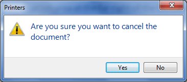 برای حذف یک برنامه از صف چاپ کدام گزینه را انتخاب کنیم؟