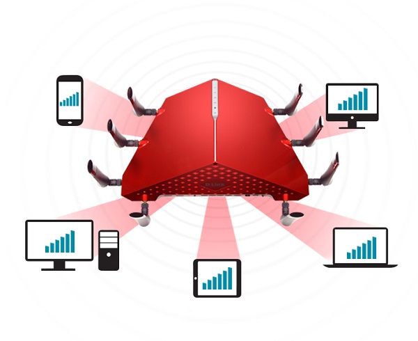 روتر وایرلس هشت آنتن دوال بند سری AC5300 دی-لینک D-LINK DIR-895L/R