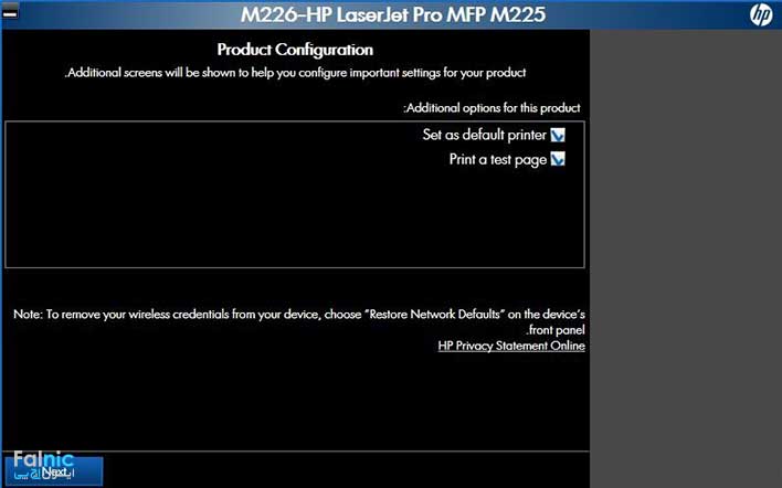 فعالسازی وایرلس در پرینتر HP LaserJet Pro MFP M225dw فعالسازی وایرلس در پرینتر HP LaserJet Pro MFP M225dw